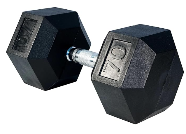 Rubber Hex Dumbbells [PAIR] (BUNDLE)