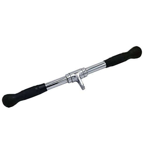 20-inch machine attachment with CT handgrips for strength training, compatible with various gym equipment.