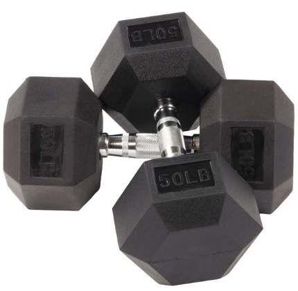 Rubber Hex Dumbbells [PAIR] (BUNDLE)