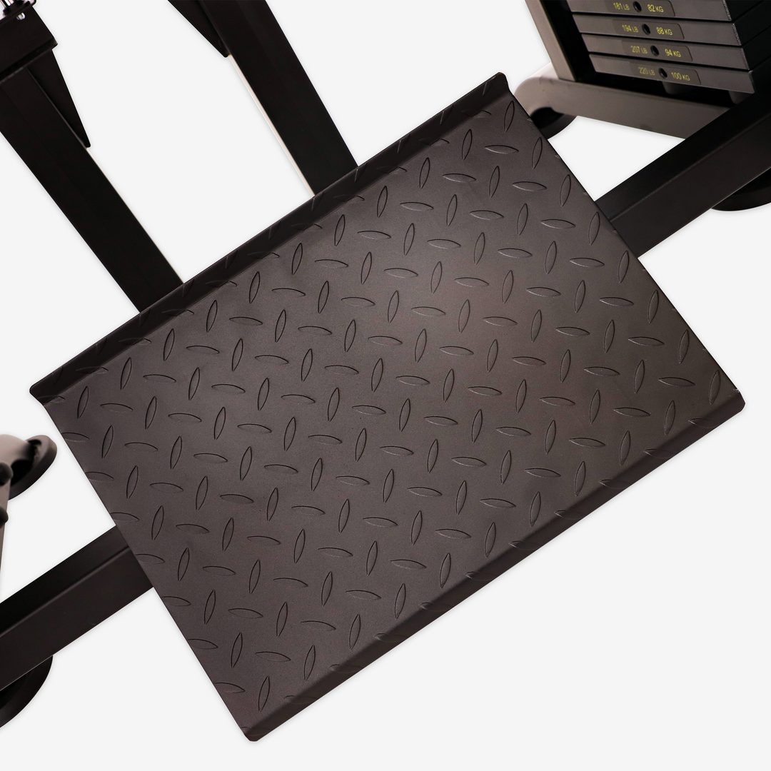 Diamond plate mat on a white background