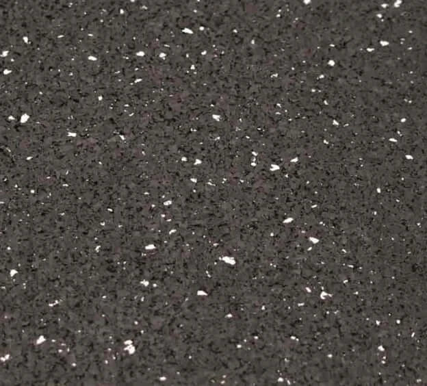Close-up of a resilient recycled rubber flooring surface, ideal for gyms and high-impact training.