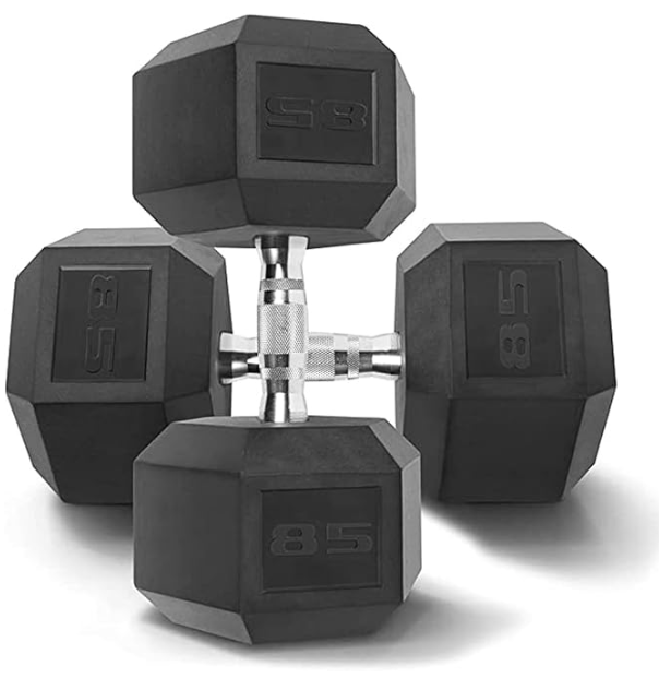 Rubber Hex Dumbbells [PAIR] (BUNDLE)
