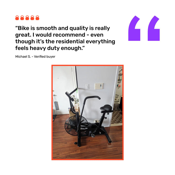 Residential Air Bike with Wind Guard