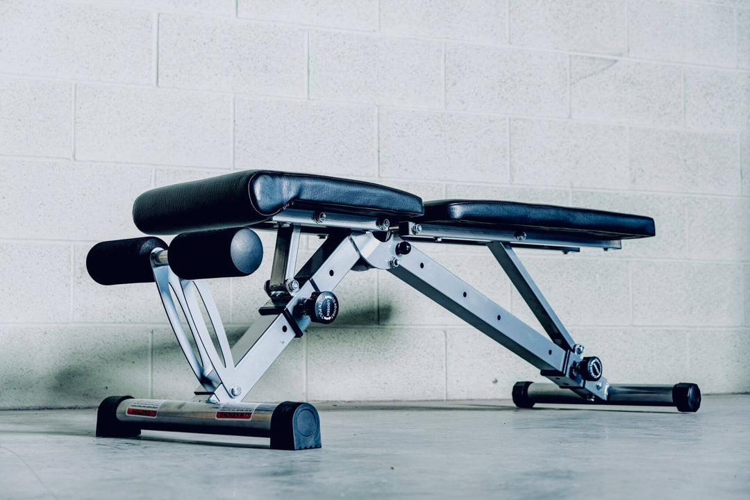 Adjustable bench XRAB02 X-RIVAL for versatile workouts with incline, flat, and decline positions, ideal for multiple exercises.