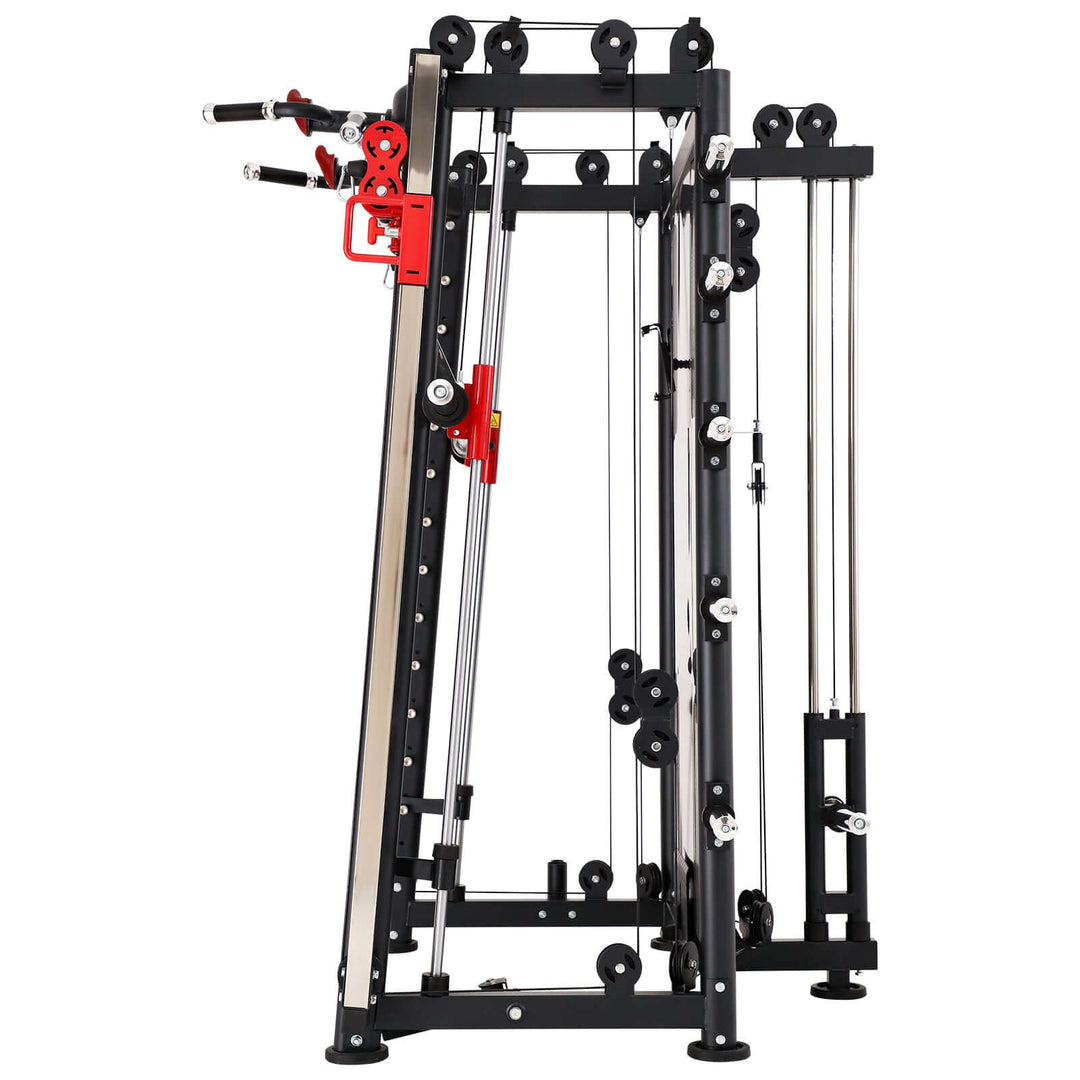 ALTAS AL-3000Y multi-function Smith machine with adjustable cables and pulleys for strength training.