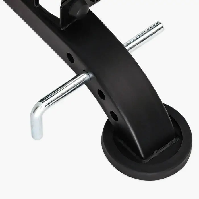 Close-up of the Altas AL-M810 Smith Machine base with support and durable rubber feet for stability in workouts.