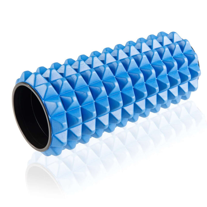 Core 18" Foam Roller by X-Rival, blue, designed for muscle recovery, flexibility, and portability for home or gym use.