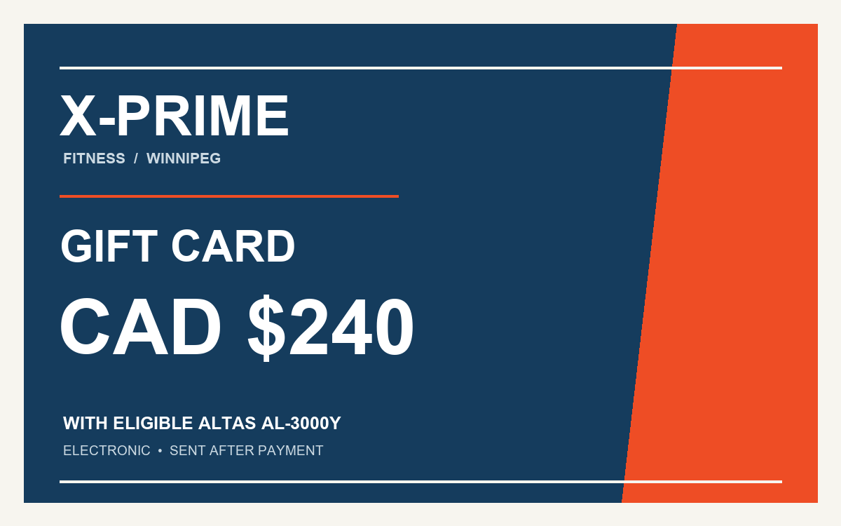 X-Prime Fitness CAD $240 gift card with eligible ALTAS AL-3000Y